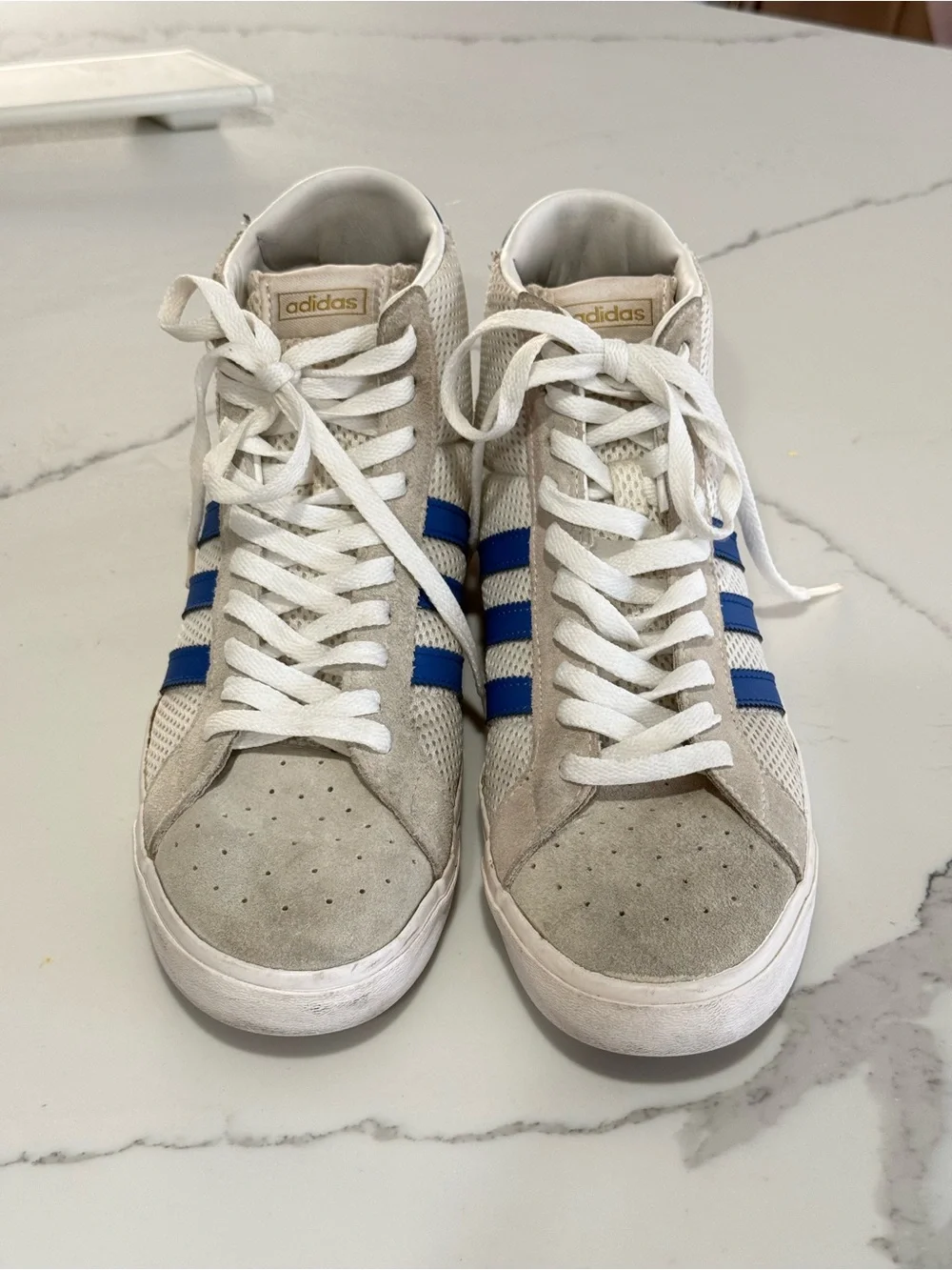 Adidas Basket Profi White Royal Blue Men's Athletic Shoes